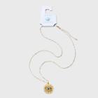 No Brand Evil Eye With Turquoise Bead Pendant Chain Necklace - Gold