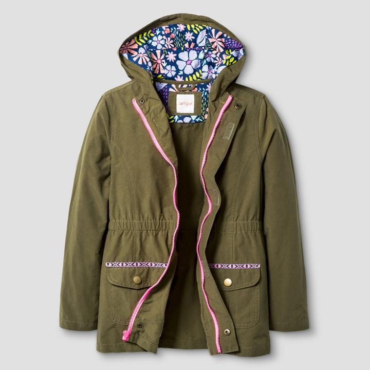 Girls' Lightweight Parka Jacket - Cat & Jack Brown