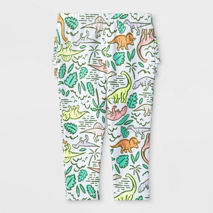 Baby Girls' Dino Leggings - Cat & Jack White Newborn, Girl's