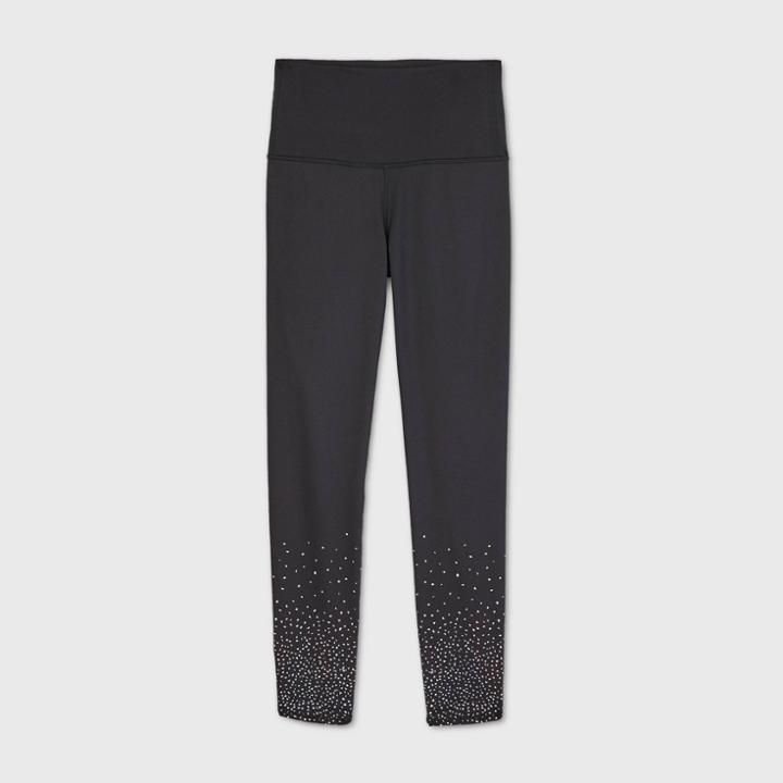 Girls' High-waisted Brushed Cozy Leggings - All In Motion Black Ombre
