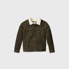 Men's Tall Corduroy Trucker Jacket - Goodfellow & Co Olive Green Mt, Green/green