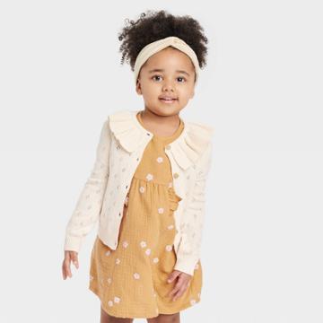 Grayson Collective Toddler Girls' Pointelle Cardigan - White