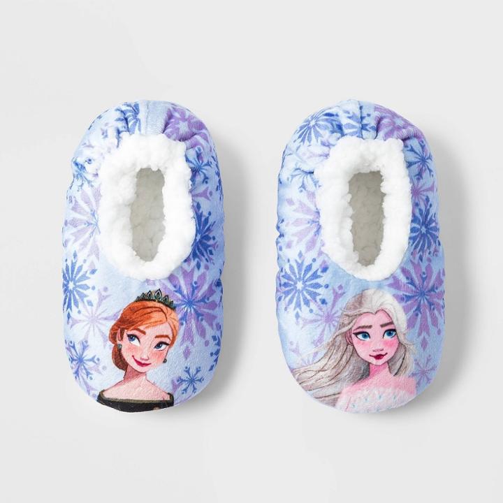 Disney Toddler Girls' Frozen Slipper Socks - Blue