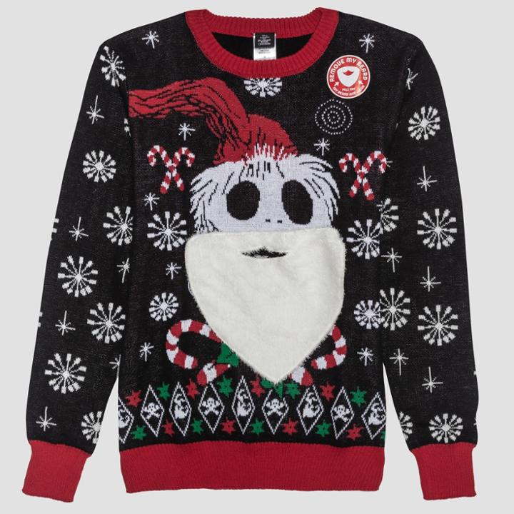 Men's Jack Skellington The Nightmare Before Christmas Long Sleeve Sweatshirt - Ravenwood Black