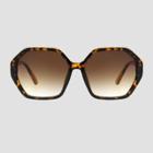 Women's Oversized Plastic Geo Round Sunglasses - Universal Thread Brown