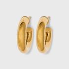 14k Gold Plated Tube Hoop Post Drop Earrings - A New Day