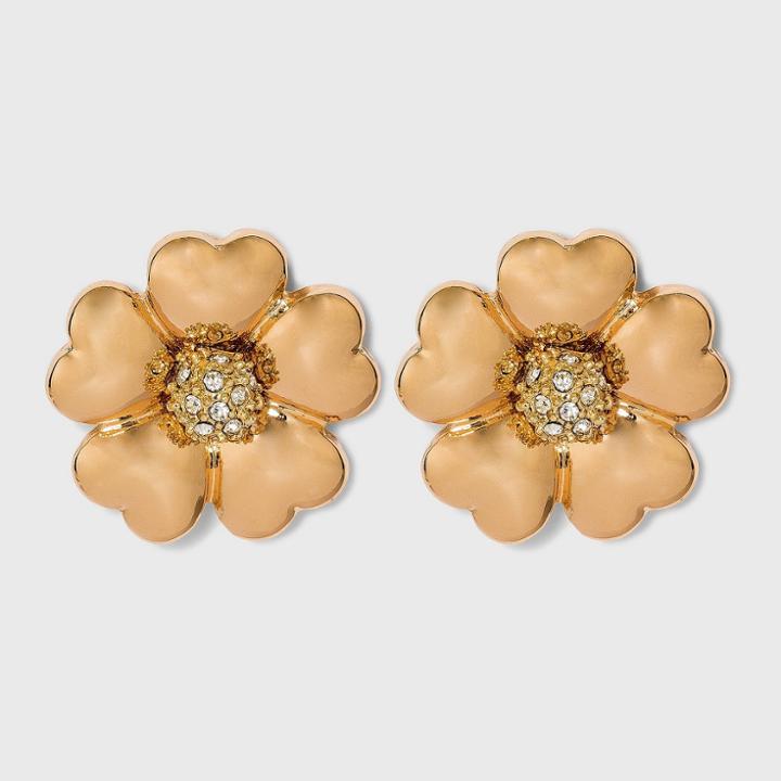 Sugarfix By Baublebar Metallic Flower Stud Earrings - Gold