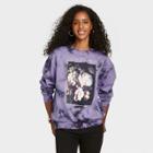 Mighty Fine Women's Floral Print Love And Truth Tie-dye Sweatshirt - Purple