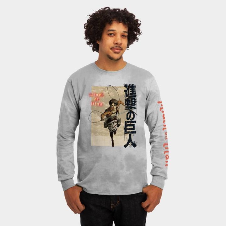 Ripple Junction Men's Attack On Titan Short Sleeve Graphic T-shirt - Off-white
