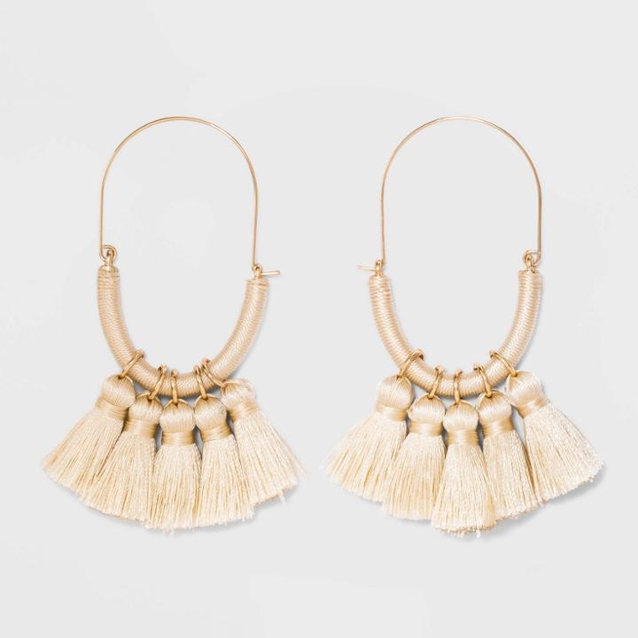 Sugarfix By Baublebar Multi-tassel Threader Earrings - Ivory
