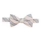 Men's Prep Stripe Bow Bow Tie - Goodfellow & Co Cream One Size,