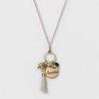Target Women's Fashion Zodiac Aquarius Charm Necklace - Gold, Bright Gold Zodiac Sign - Aquarius