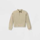 Girls' Quarter Zip Mock Neck Pullover - Art Class Green