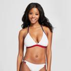 Women's Macrame Back Triangle Bikini Top - Xhilaration White D/dd Cup