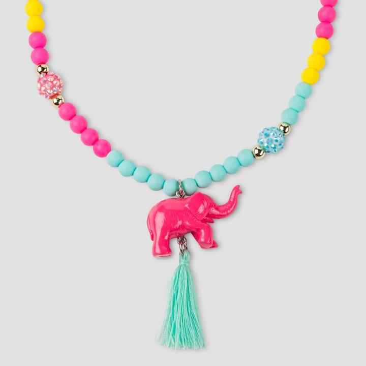 Girls' Elephant Bead Necklace Cat & Jack,