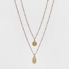 Target Layered Textured Medallion Necklace - Wild Fable Gold