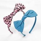 Girls' 2pk Leopard Print Bow Headband - Cat & Jack