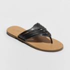 Women's Elani Woven Crossbrand Sandals - Universal Thread Black