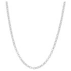 Tiara Sterling Silver 16 - 22 Adjustable Rolo Chain, Women's, White