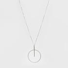 Pave Bar And Circle Long Necklace - A New Day