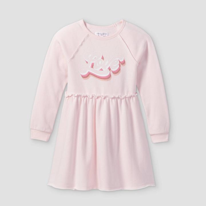 Grayson Threads Kids Grayson Threads Girls' Long Sleeve Crewneck Fleece Dress -