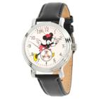 Women's Disney Minnie Mouse Silver Vintage Alloy Watch - Black