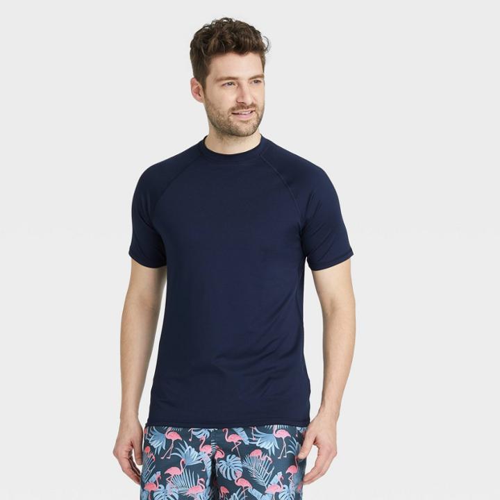 Men's In The Navy Rash Guards - Goodfellow & Co Navy Blue