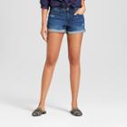 Target Women's Mid-rise Destructed Midi Jean Shorts - Universal Thread Medium Wash