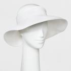 Women's Floppy Packable Roll Up Straw Visor - A New Day White