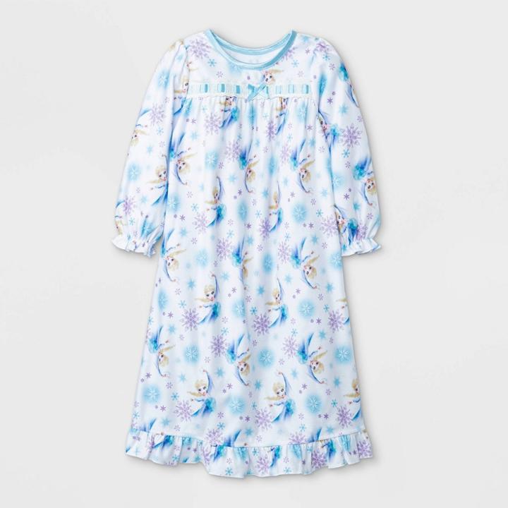 Toddler Girls' Frozen Granny Nightgown - White
