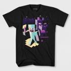 Boys' Minecraft Enter The End Short Sleeve T-shirt - Black