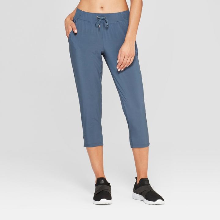 Women's Woven Mid-rise Capri Leggings - C9 Champion Blue Grey