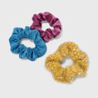 Hammered Velvet Fuzzy And Pleated Satinhair Twister Set 3pc - Wild Fable