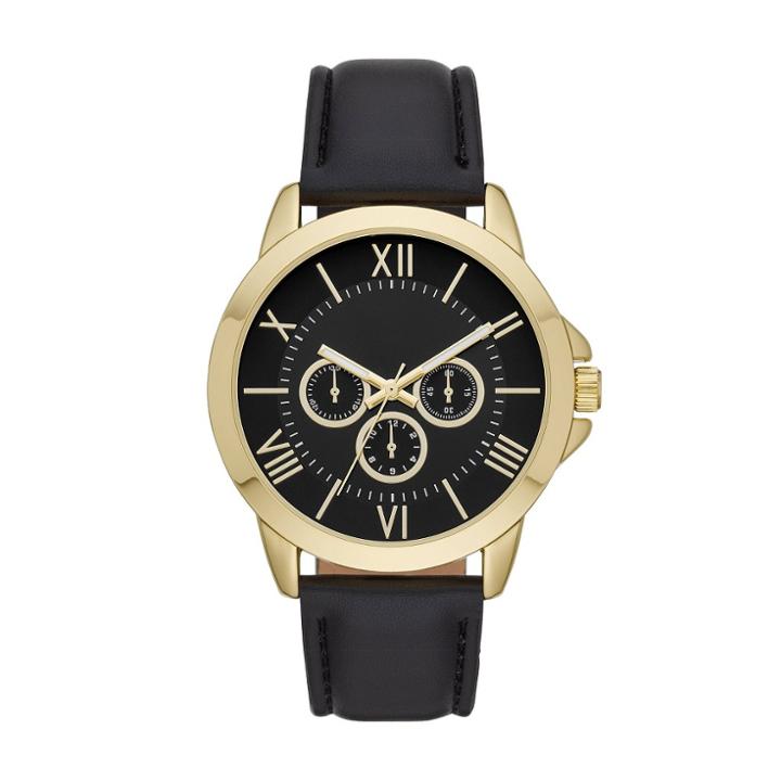 Men's Roman Watch - Goodfellow & Co Gold/black