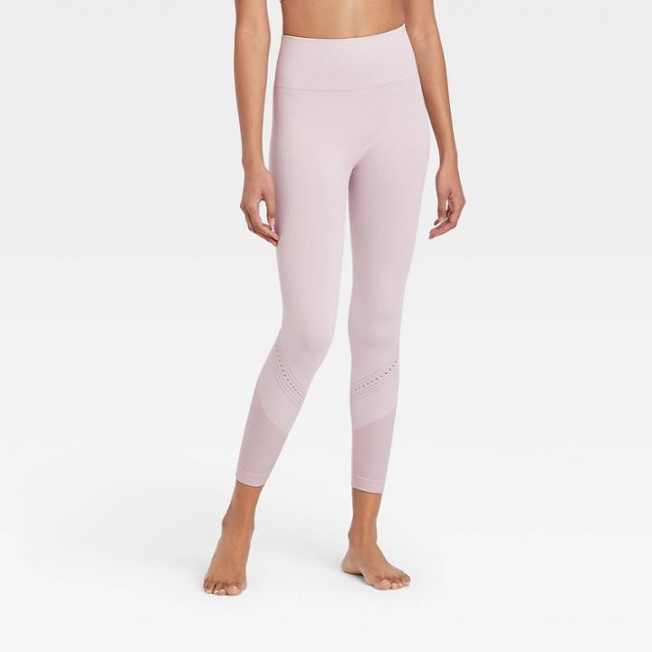 Women's High-waisted Seamless 7/8 Leggings - Joylab Lilac