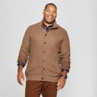 Men's Big & Tall Light Weight Button-up Cardigan - Goodfellow & Co Brown