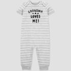 Baby Striped 'grandma Loves Me!' Romper - Just One You Made By Carter's Gary