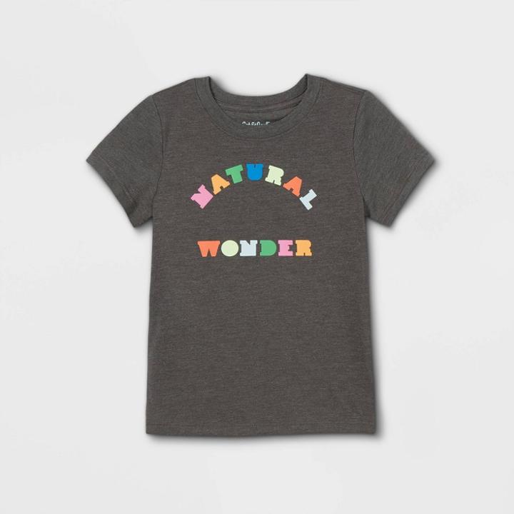Toddler Boys' 'natural Wonder' Graphic Short Sleeve T-shirt - Cat & Jack Charcoal Gray
