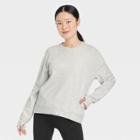 Women's French Terry Crewneck Sweatshirt - All In Motion Heathered Gray