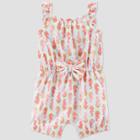 Baby Girls' Seahorse Print One Piece Romper - Just One You Made By Carter's White/pink