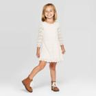 Toddler Girls' Crochet Dress - Cat & Jack Cream 12m, Girl's, White