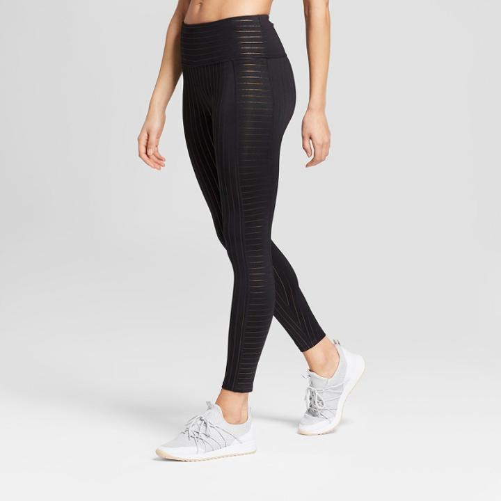 Women's Pinstripe Performance High-rise 7/8 Leggings - Joylab Bronze