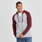 Men's Colorblock Regular Fit Full Zip Fleece Pullover Hoodie - Goodfellow & Co Dark Blue
