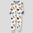 Lamaze Toddler Boys' Organic Cotton Snug Fit Footed Pajama Romper - Cream