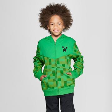 Unbranded Boys' Minecraft Costume Hoodie - Green