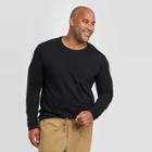Men's Tall Standard Fit Long Sleeve Novelty T-shirt - Goodfellow & Co Black