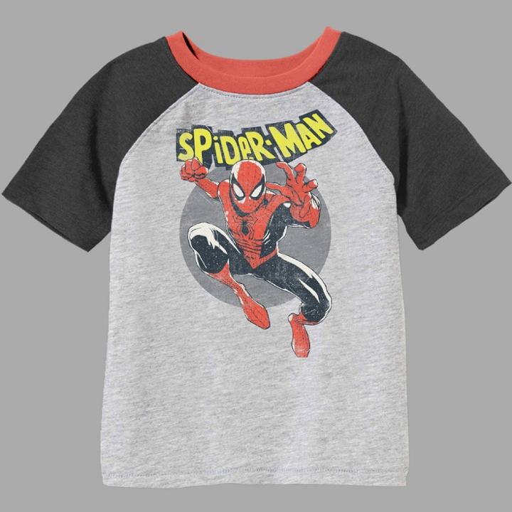 Marvel Petitetoddler Boys' Short Sleeve Spider-man T-shirt - Gray 2t, Boy's,