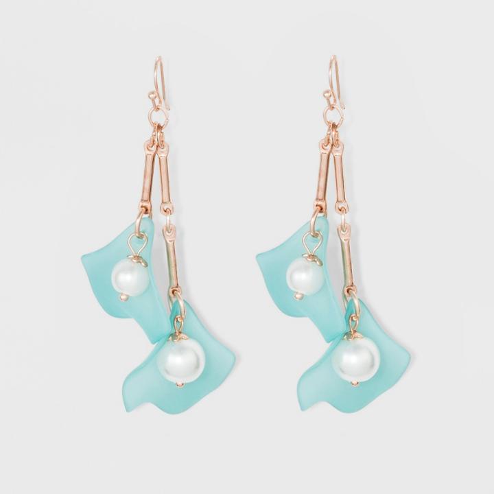 Petals, Bars, And Pearls Earrings - A New Day, Gold