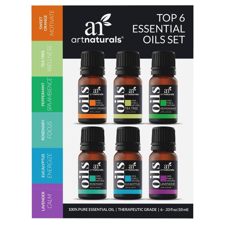 Artnaturals Top 6 Essential Oils Set - 6ct/0.33 Fl Oz Each