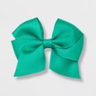 Girls' Solid Bow Clip - Cat & Jack Teal (blue)